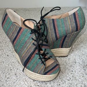 Cute STEVE MADDEN JUDE WEDGE SANDAL MULTI US 6